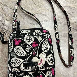 Vera Bradley Pink and Black Quilted Crossbody Bag